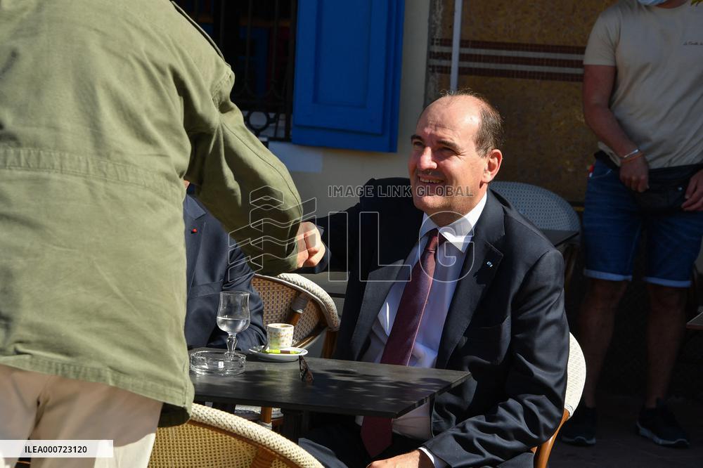 Jean Castex And Christian Estrosi Visit A Market - Nice