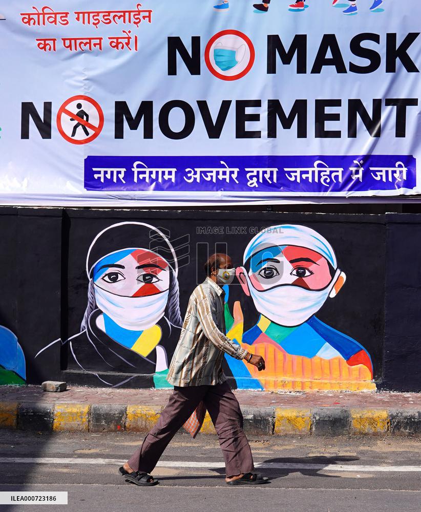 A Mural On Covid-19 Coronavirus Awarness - India