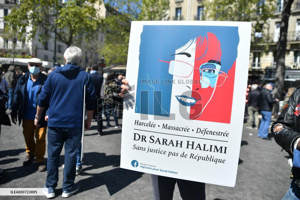 Justice For Sarah Halimi Rally at Trocadero - Paris