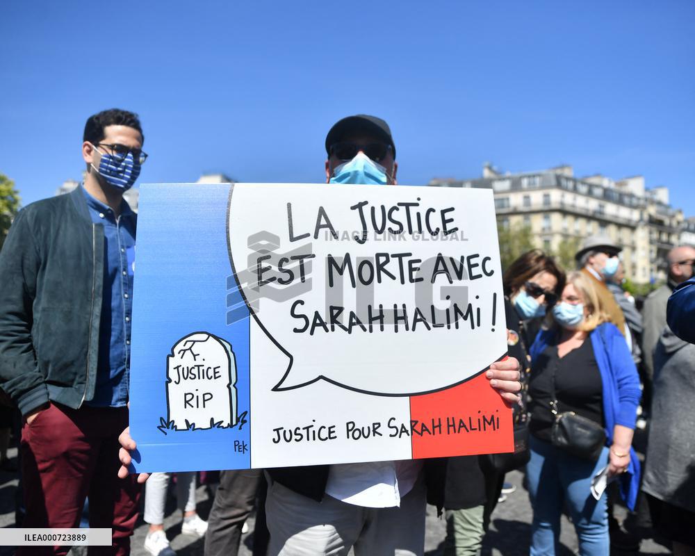 Justice For Sarah Halimi Rally at Trocadero - Paris