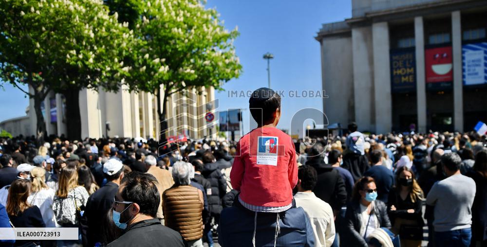 Justice For Sarah Halimi Rally at Trocadero - Paris