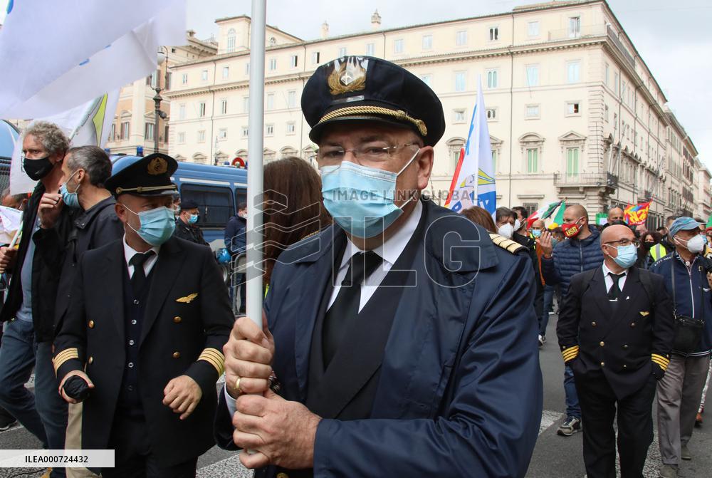 Alitalia Employees Demonstration - Rome