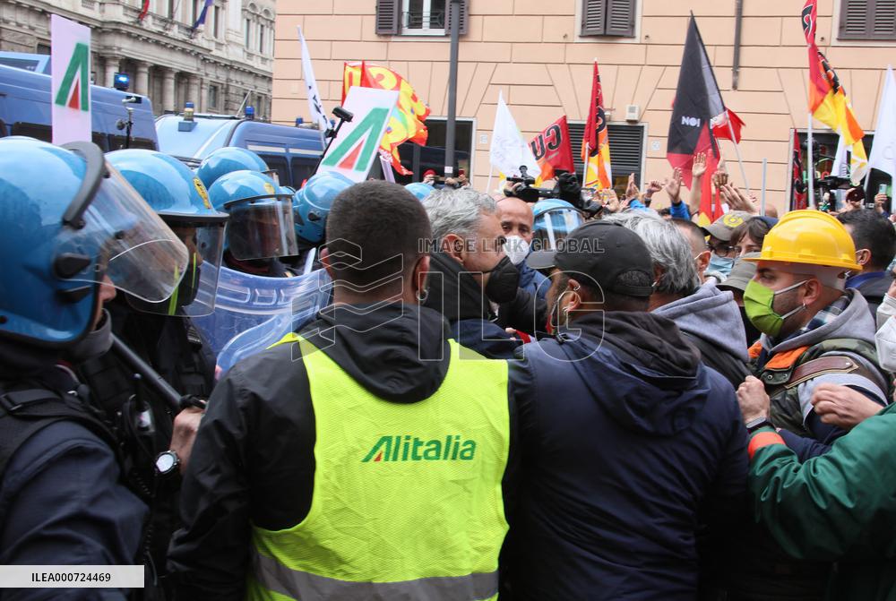 Alitalia Employees Demonstration - Rome