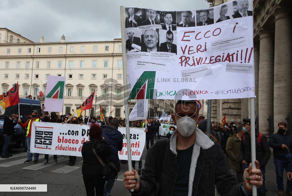 Alitalia Employees Demonstration - Rome