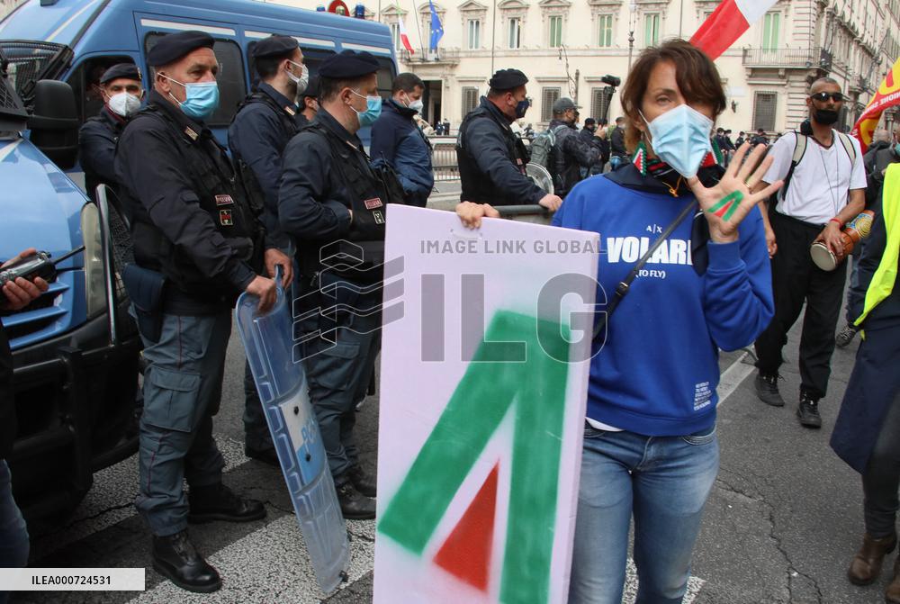 Alitalia Employees Demonstration - Rome