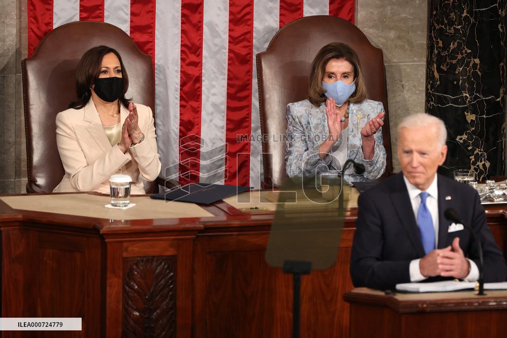 Biden Delivers First Joint Address To Congress - Washington