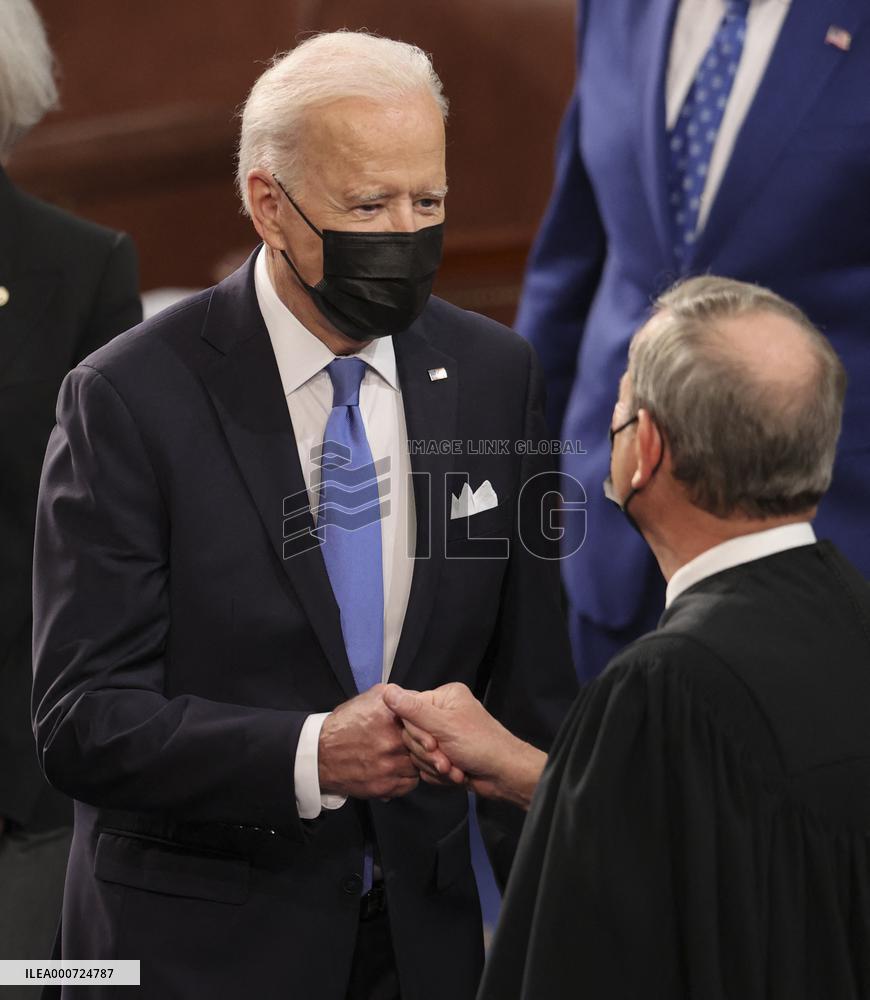 Biden Delivers First Joint Address To Congress - Washington