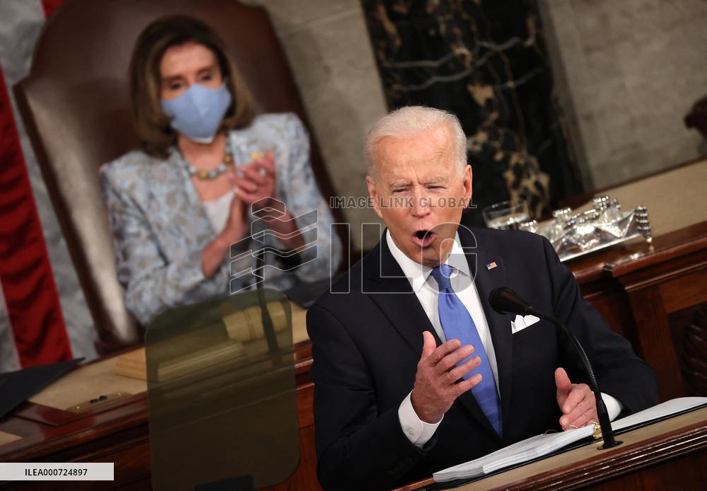 Biden Delivers First Joint Address To Congress - Washington