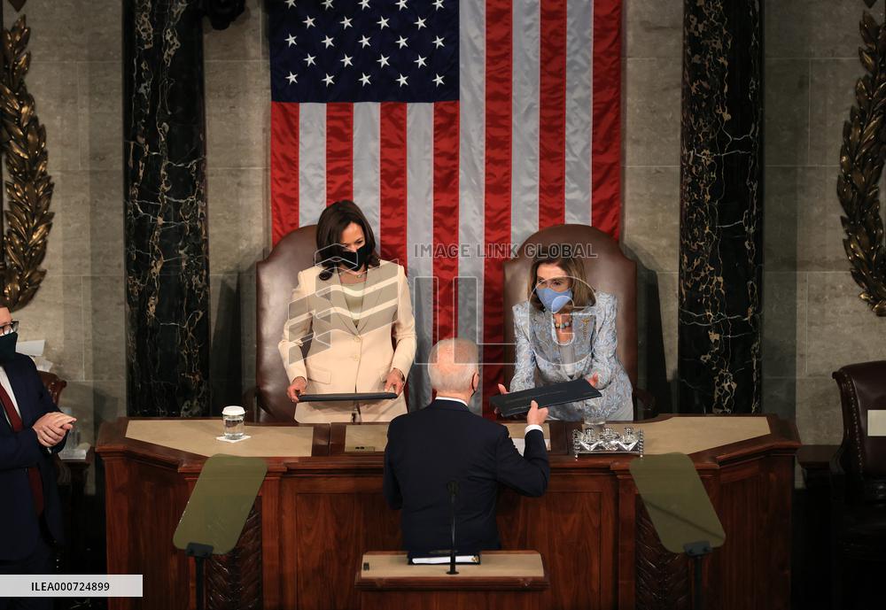 Biden Delivers First Joint Address To Congress - Washington