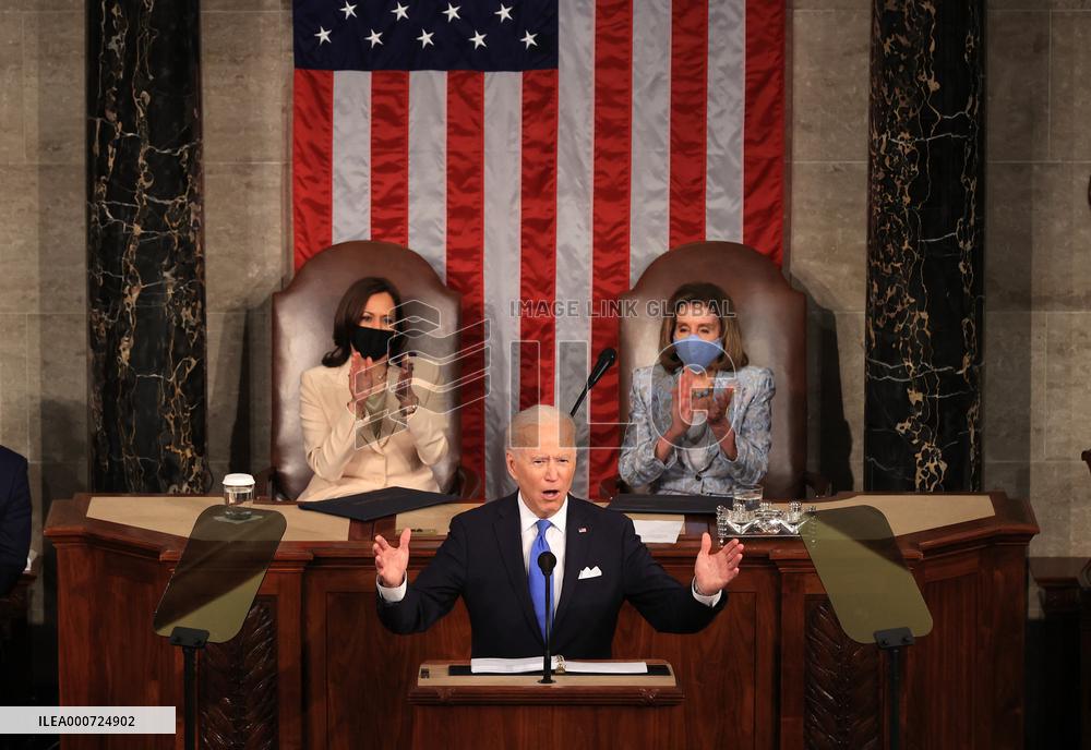 Biden Delivers First Joint Address To Congress - Washington