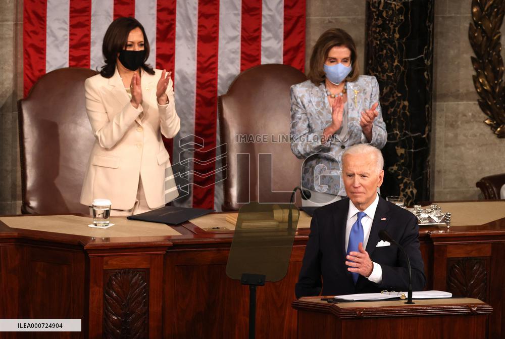 Biden Delivers First Joint Address To Congress - Washington