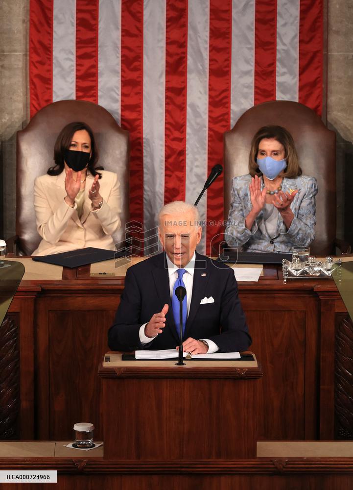 Biden Delivers First Joint Address To Congress - Washington