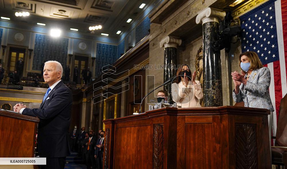 Biden Delivers First Joint Address To Congress - Washington