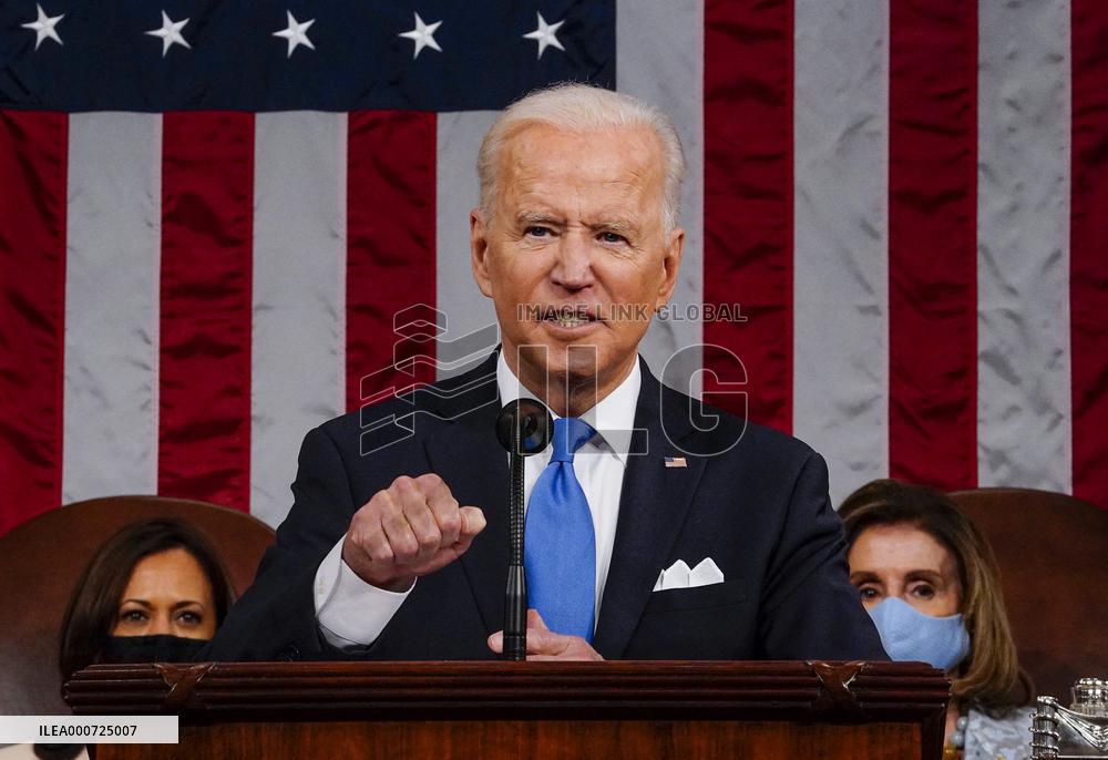 Biden Delivers First Joint Address To Congress - Washington
