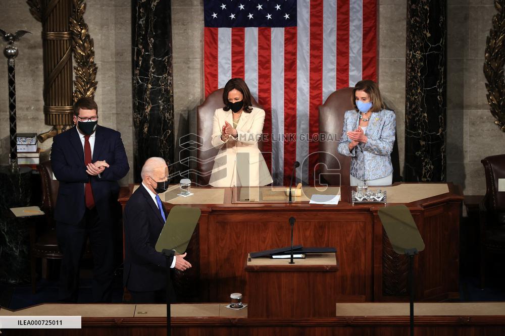 Biden Delivers First Joint Address To Congress - Washington