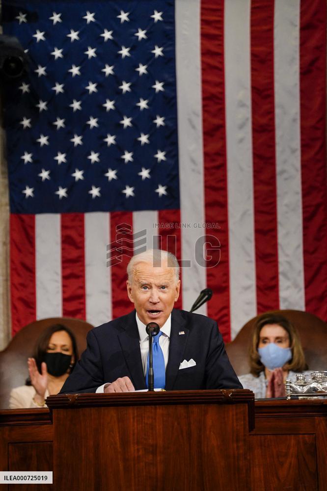 Biden Delivers First Joint Address To Congress - Washington