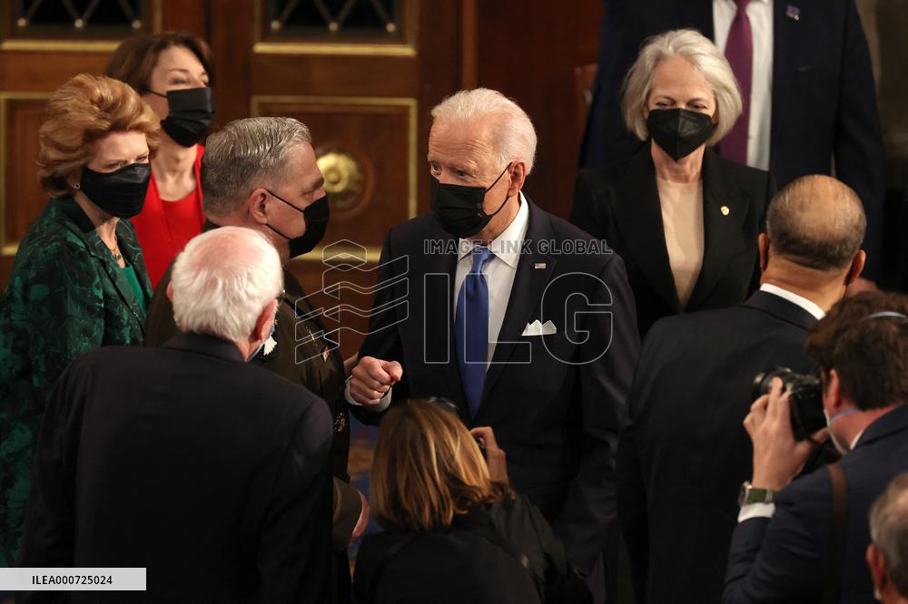 Biden Delivers First Joint Address To Congress - Washington