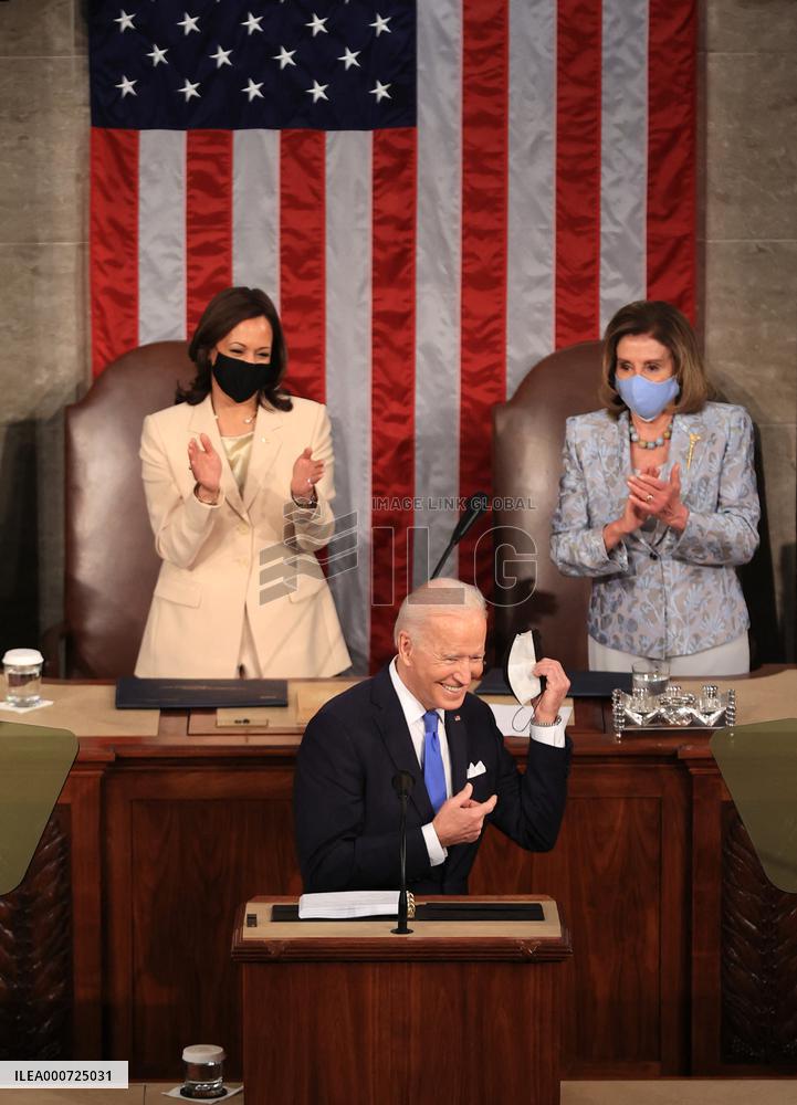 Biden Delivers First Joint Address To Congress - Washington