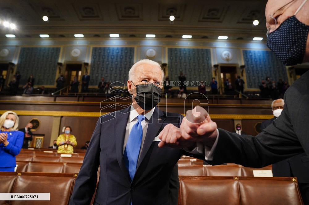 Biden Delivers First Joint Address To Congress - Washington