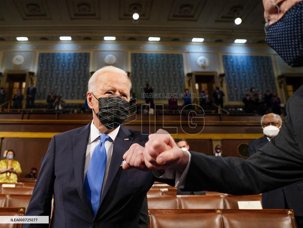 Biden Delivers First Joint Address To Congress - Washington