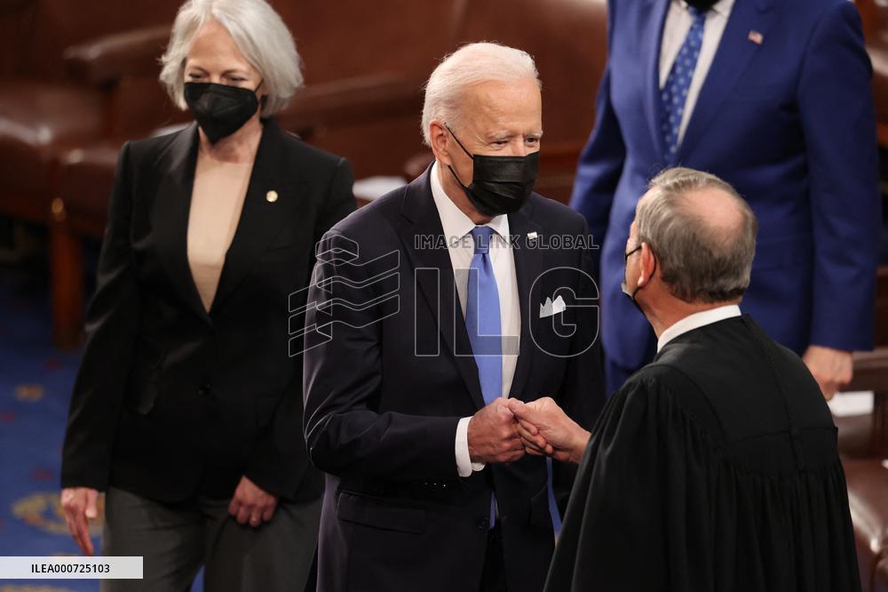 Biden Delivers First Joint Address To Congress - Washington