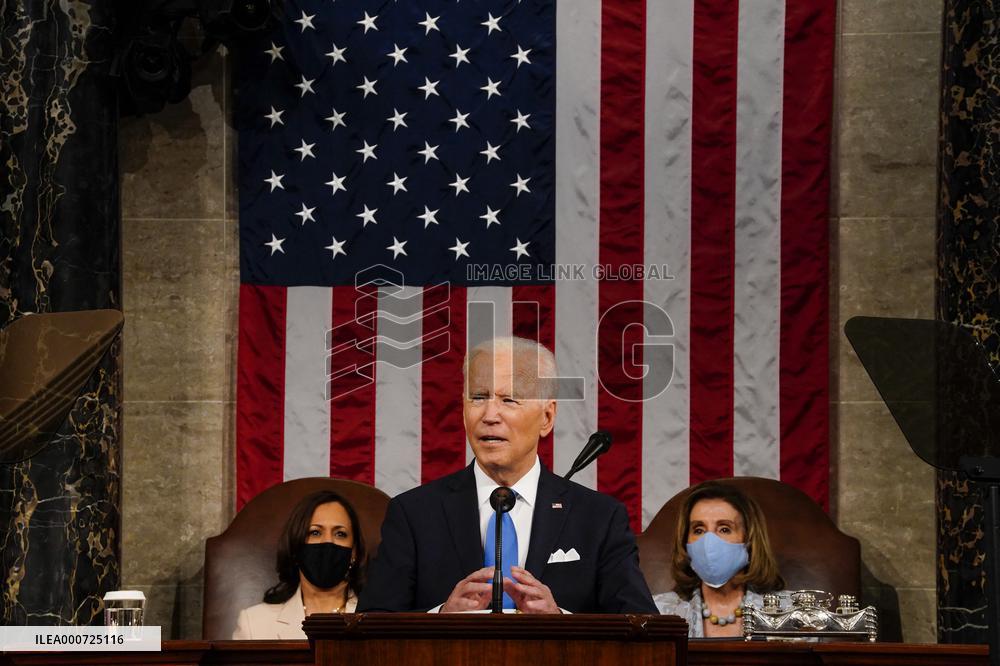 Biden Delivers First Joint Address To Congress - Washington