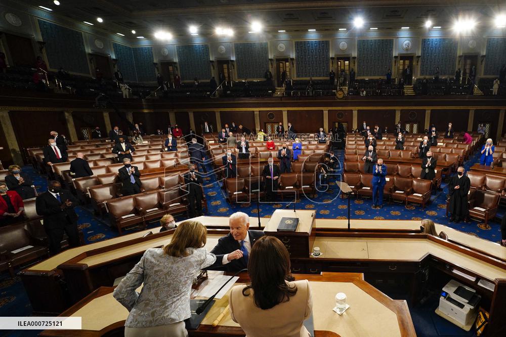 Biden Delivers First Joint Address To Congress - Washington
