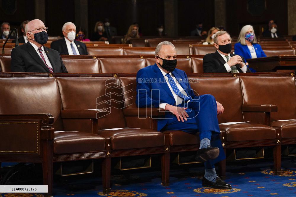 Biden Delivers First Joint Address To Congress - Washington