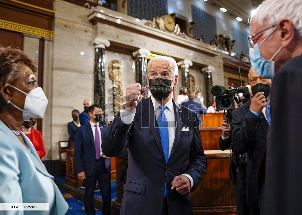 Biden Delivers First Joint Address To Congress - Washington