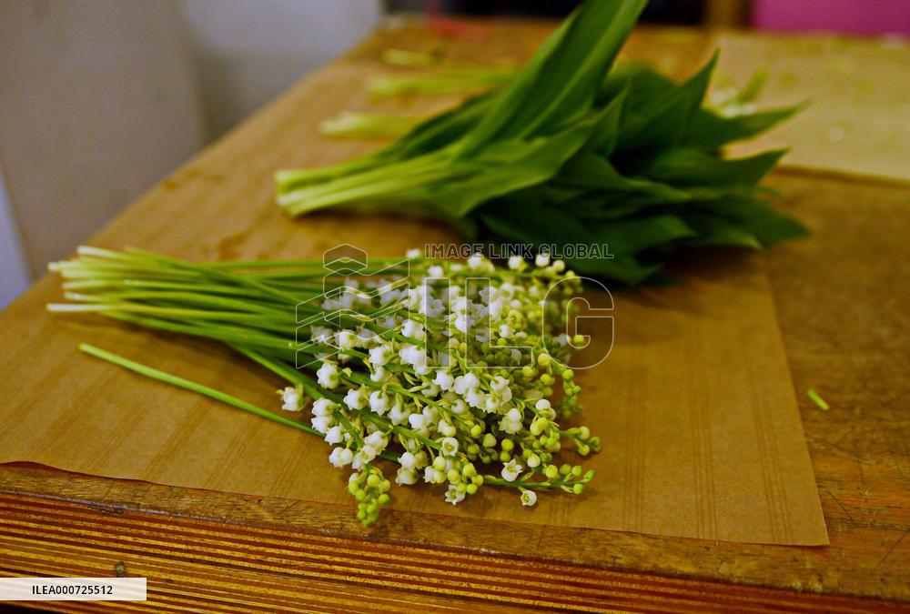 Florists Prepare To Sell Lily Of The Valley - Paris