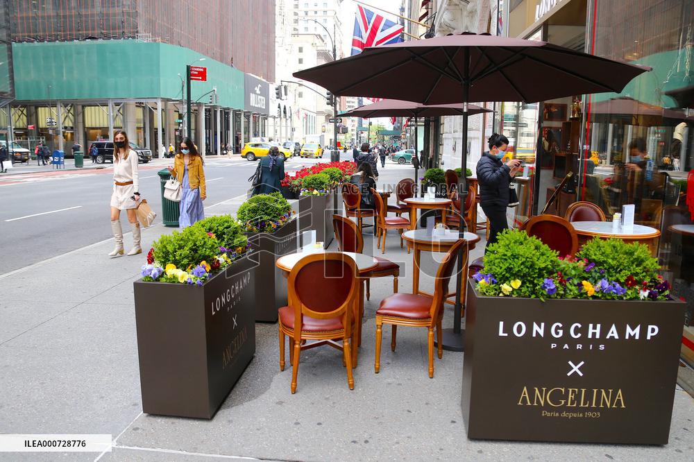 Angelina Paris And Longchamp On Fifth Avenue - NYC