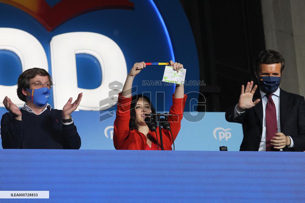 Madrid Regional Elections - Isabel Diaz Ayuso Wins