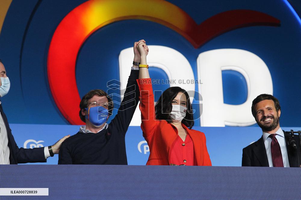 Madrid Regional Elections - Isabel Diaz Ayuso Wins