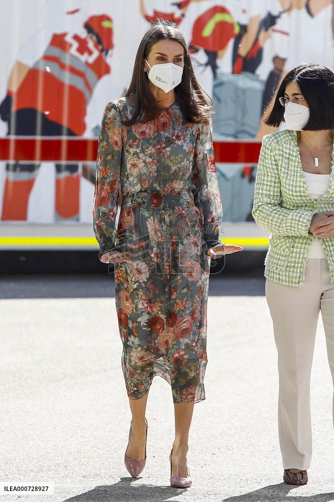 Queen Letizia At World Red Cross and Red Crescent Day 2021 - Spain