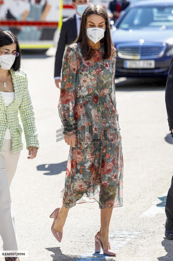 Queen Letizia At World Red Cross and Red Crescent Day 2021 - Spain