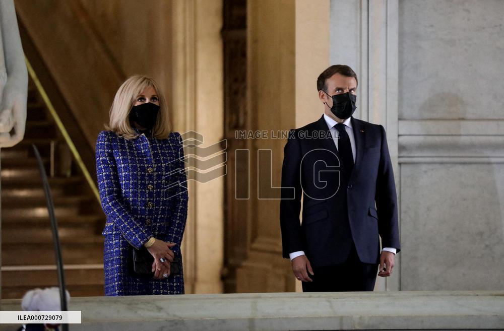 President Macron At The Anniversary Of Napoleon's Death - Paris