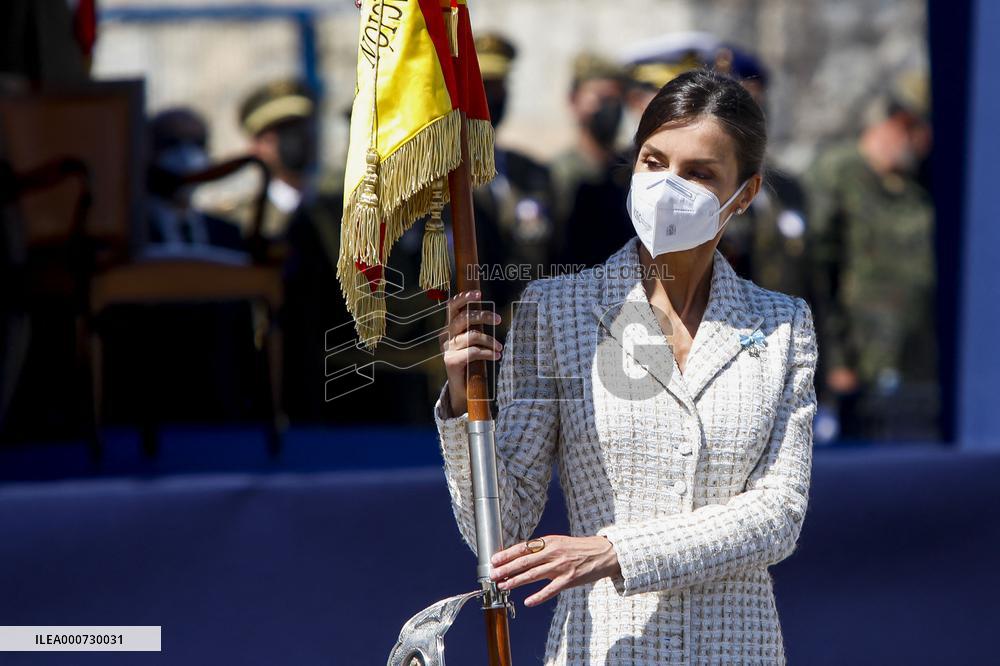 Queen Letizia Chairs Event Of The Aviation Academy of Spain's Army - Madrid