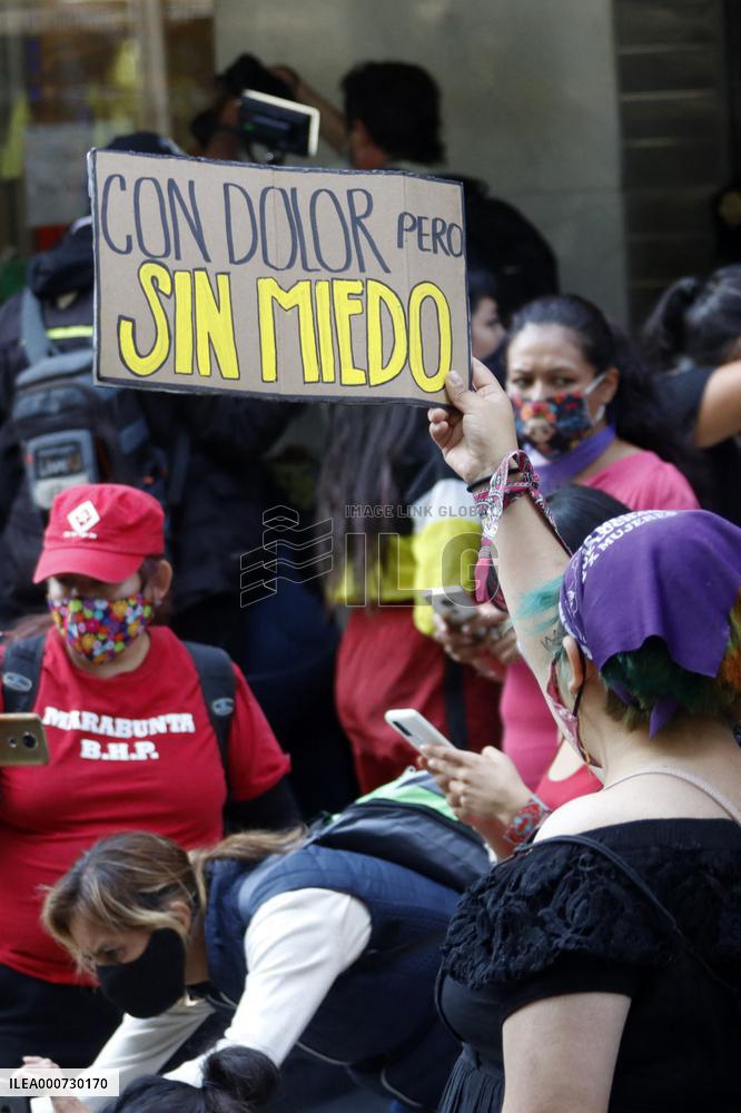 Colombians Protest Against Tax Reform in Their Country - Mexico City