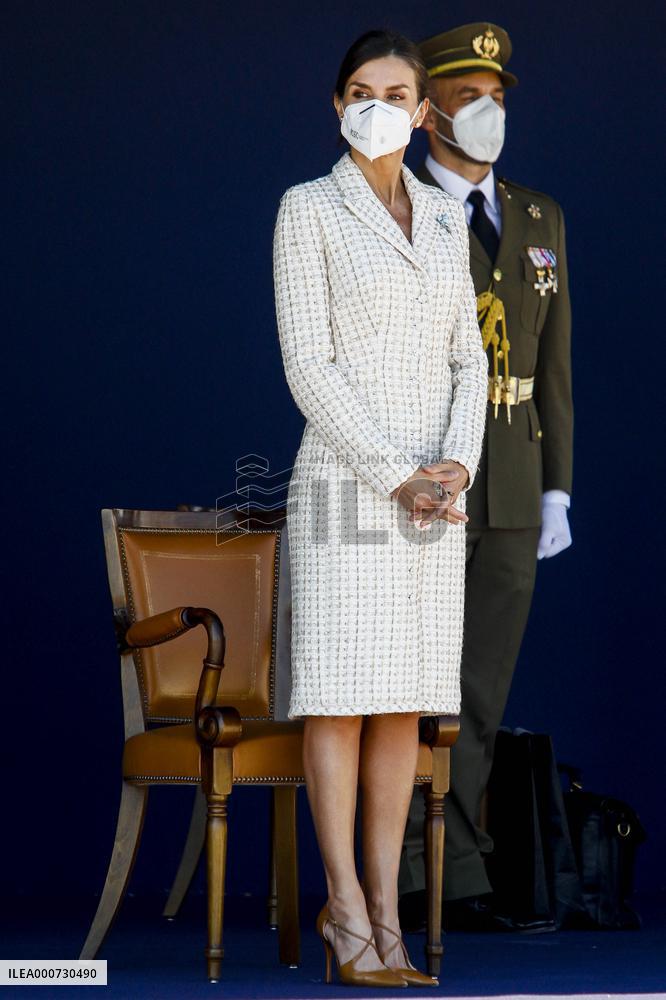 Queen Letizia Chairs Event Of The Aviation Academy of Spain's Army - Madrid