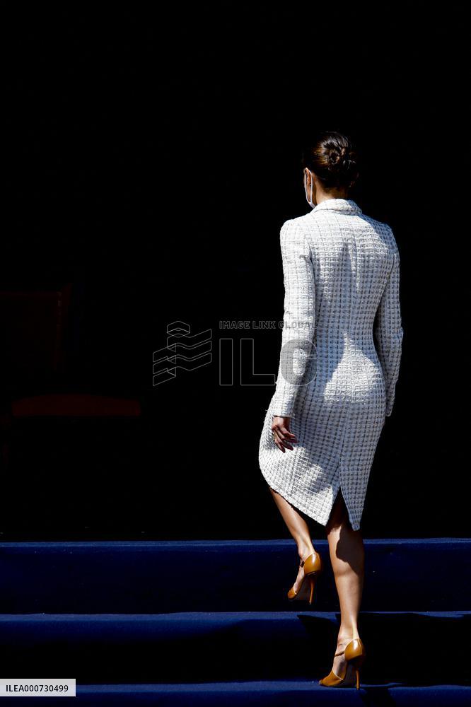 Queen Letizia Chairs Event Of The Aviation Academy of Spain's Army - Madrid