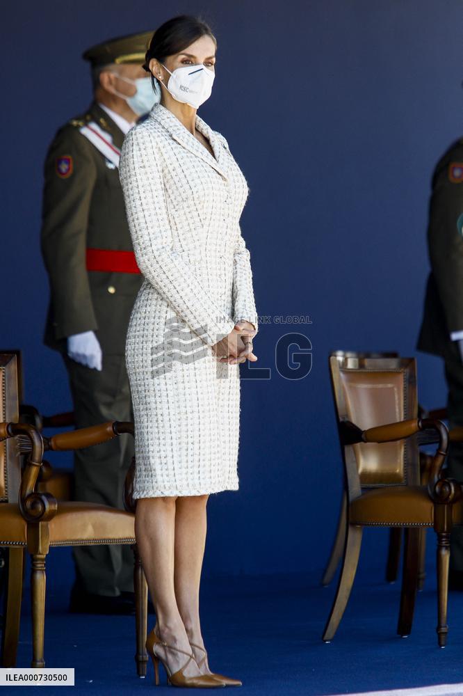 Queen Letizia Chairs Event Of The Aviation Academy of Spain's Army - Madrid