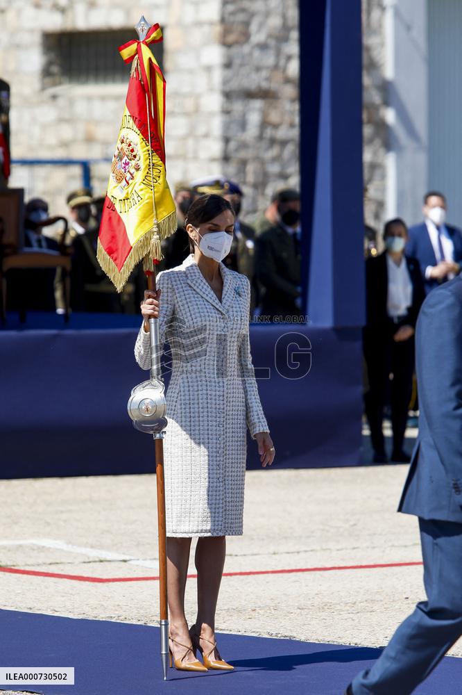 Queen Letizia Chairs Event Of The Aviation Academy of Spain's Army - Madrid