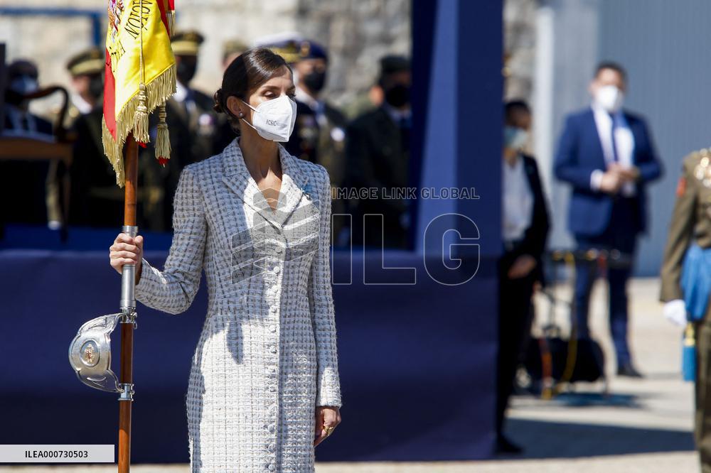 Queen Letizia Chairs Event Of The Aviation Academy of Spain's Army - Madrid