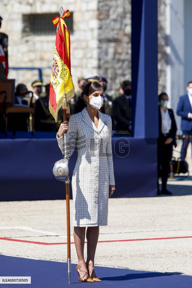 Queen Letizia Chairs Event Of The Aviation Academy of Spain's Army - Madrid