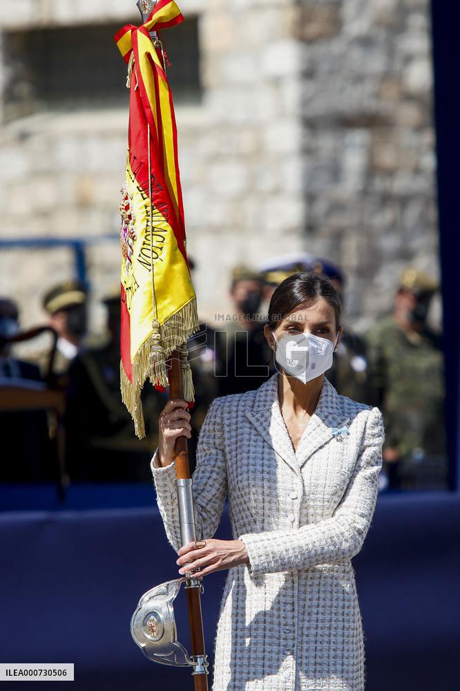 Queen Letizia Chairs Event Of The Aviation Academy of Spain's Army - Madrid