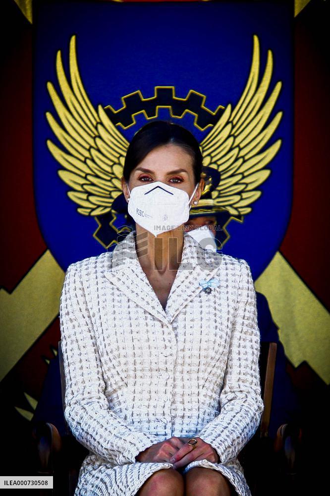 Queen Letizia Chairs Event Of The Aviation Academy of Spain's Army - Madrid