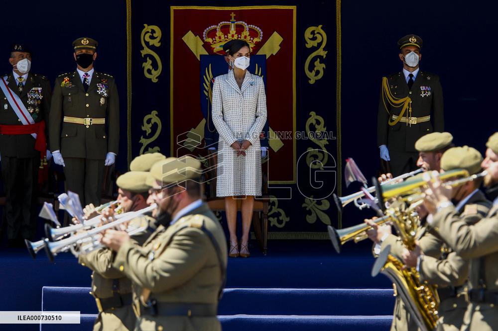 Queen Letizia Chairs Event Of The Aviation Academy of Spain's Army - Madrid