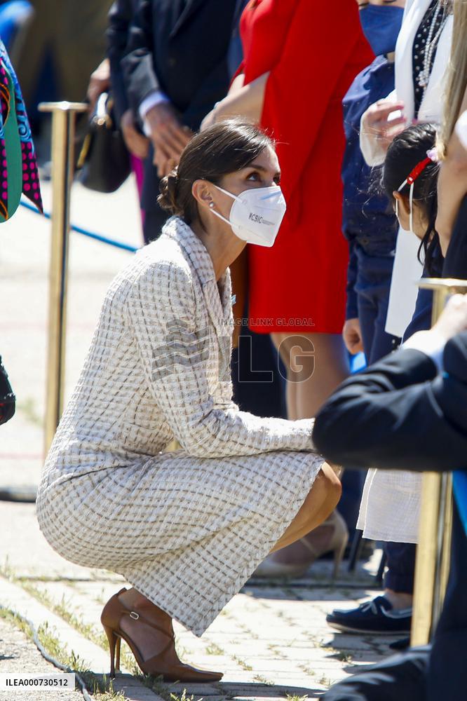Queen Letizia Chairs Event Of The Aviation Academy of Spain's Army - Madrid