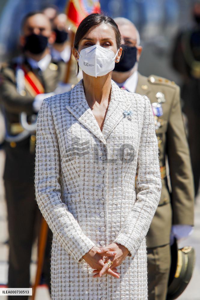 Queen Letizia Chairs Event Of The Aviation Academy of Spain's Army - Madrid