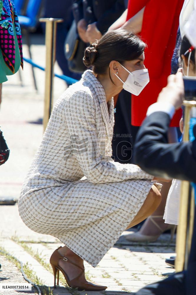 Queen Letizia Chairs Event Of The Aviation Academy of Spain's Army - Madrid